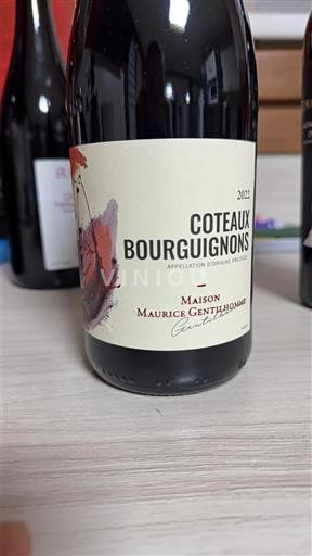 Bourgogne Coteaux bourguignons Maison Maurice Gentilhomme 2022