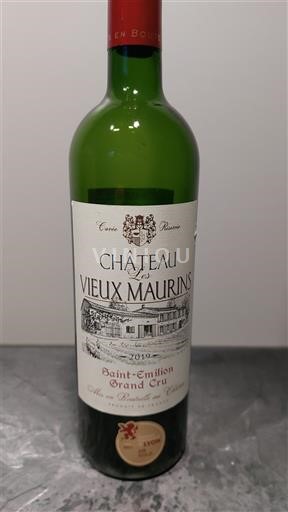 Bordeaux Saint-Émilion Grand Cru Grand Cru Château Les Vieux Maurins Réserve 2019