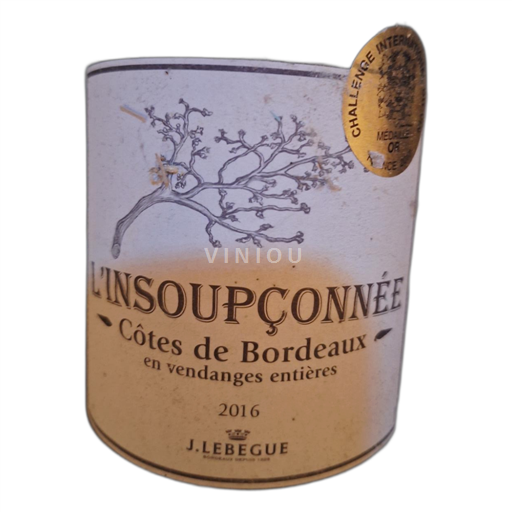 Burdeos Côtes-de-Bordeaux J. Lebegue L'Insoupçonné 2016