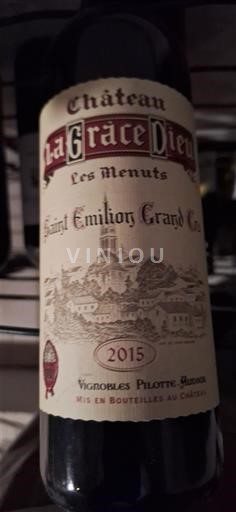 Bordeaux Saint-Émilion Grand Cru Château La Grace Dieu Les Menuts 2015