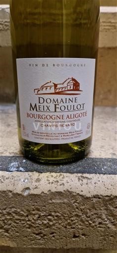 Bourgogne Bourgogne-aligoté Domaine Meix Foulot Champs Renard Không niên vụ
