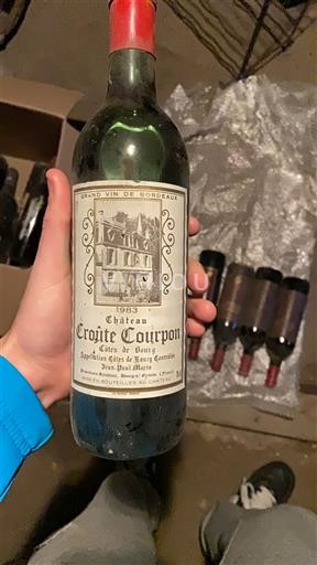 Bordeaux Côtes-de-bourg Château Croûte Courpon 1983