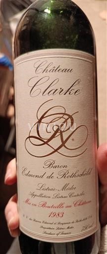 Bordoja Listrac-Médoc Château Clarke 1983