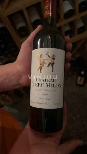 Bordeaux Pauillac Grand Cru Château Clerc Milon 2016
