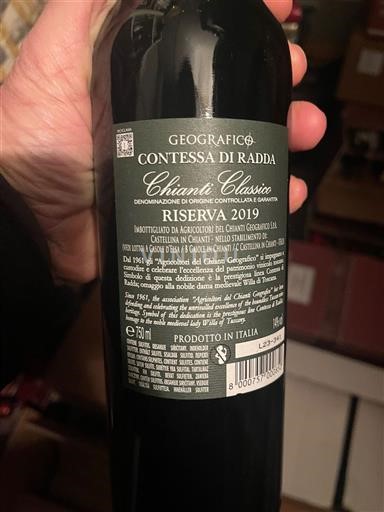 Toscana Chianti Classico Geografico Contessa di Radda Riserva 2019