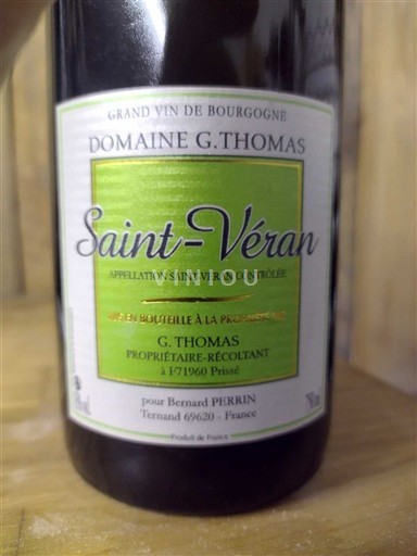 Bourgogne Saint-Véran Domaine G. Thomas 2022