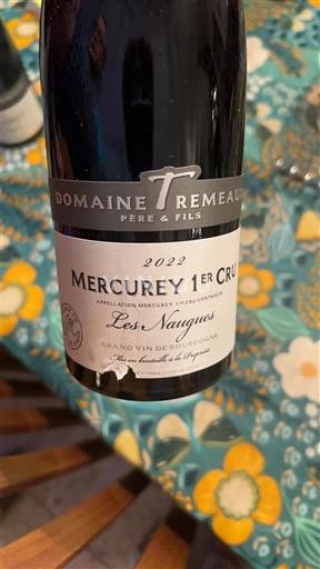 Bourgogne Mercurey Premier Cru Domaine Trémeaux Les Naugues 2022