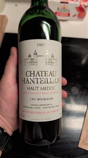 Bordeaux Haut-Médoc Château Hanteillan 1987