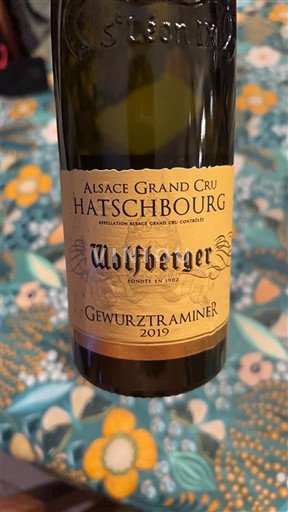 Alsace Không được chỉ định Grand Cru Wolfberger Hatschbourg 2019