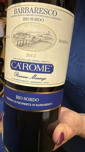 Piamonte Barbaresco Ca' Rome' Rio Sordo 2012