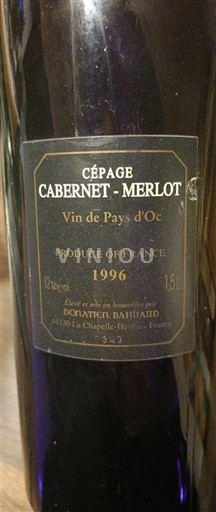 Languedoc Unspecified Domaine Bailhard Cépage Cabernet-Merlot 1996