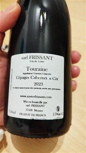 Valle della Loira Touraine Frissant Cépages Cabernet & Côt 2023