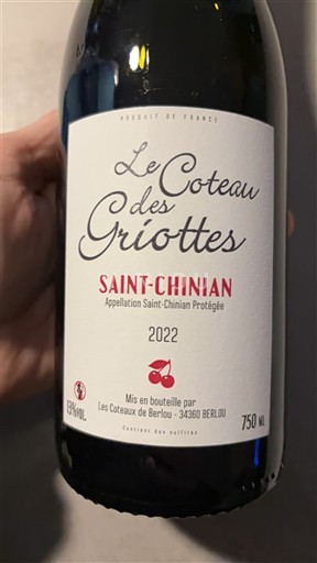 Languedoque Saint-Chinian Les Coteaux de Berlou Le Coteau des Griottes 2022