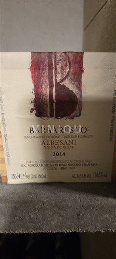 Piemonte Barbaresco Soc. Agricola Fratelli di Neive Albesani Vigna Borgese 2014
