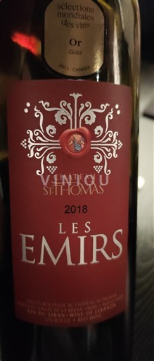 Bekaa Không xác định Château St Thomas Les Emirs 2018