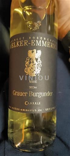 Nahe Weingut Rosengarten Welker-Emmerich Grauer Burgunder Classic 2023