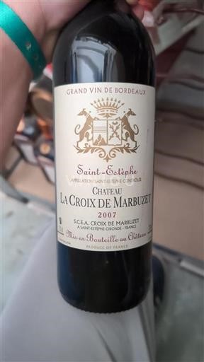 Bordeaux Saint-Estèphe Chateau la croix de marbuzet 2007