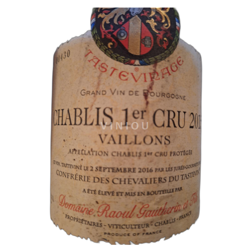 Borgoña Chablis Premier Cru Domaine Raoul Gautherin et Fils Vaillons 2015