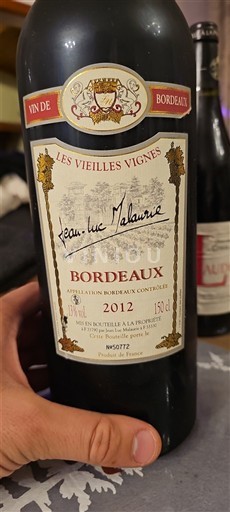 Bordeaux Jean-Luc Malaurie Les Vieilles Vignes 2012
