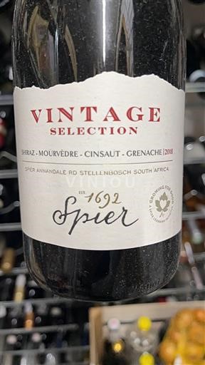 Región Costera Stellenbosch Spier Vintage Selection 2018