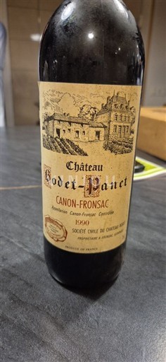 Bordeaux Canon-Fronsac Château Bodet-Panet 1990