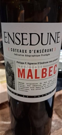 Languedoc và Roussillon Coteaux d'Ensérune Ensedune Malbec Không niên vụ