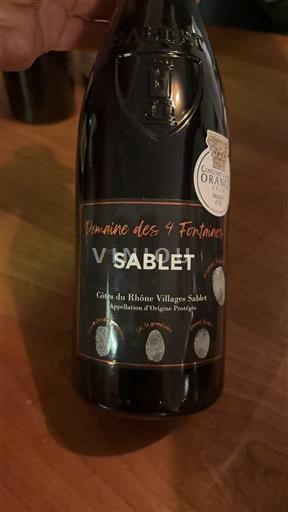 Thung lũng Rhône Không được chỉ định Domaine S 4 Fontaines Sablet 2023