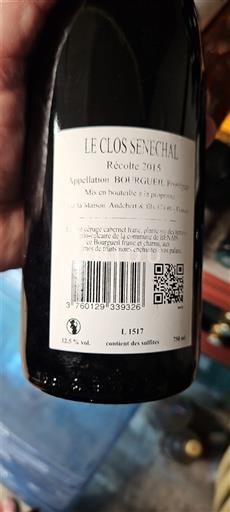 Thung lũng sông Loire Bourgueil Le Clos Sénéchal 2015