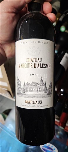 Bordeaux Margaux Grand Cru Château Marquis d'Alesme 2021