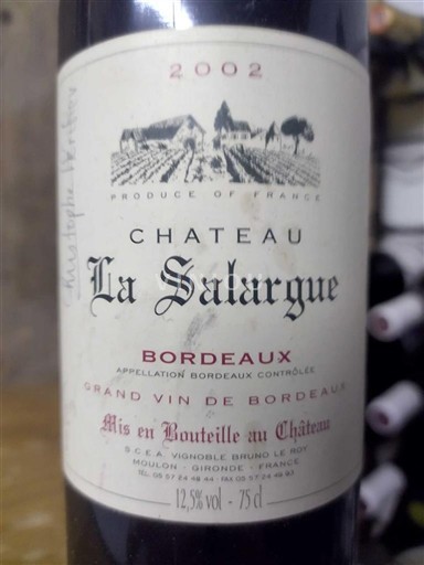 Bordeaux Château La Salargue 2002