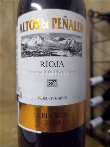 La Rioja Rioja Altos de Peñalen Crianza 2003
