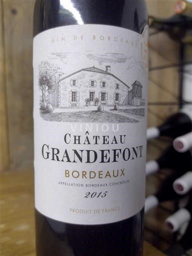 Bordeaux Château Grandefont 2015