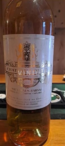 Bordeaux Sauternes Château Coutet 2000
