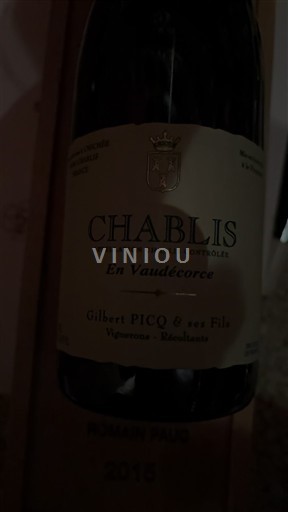 Bourgondië Chablis Gilbert Picq & ses Fils En Vaudécorce Niet-geïntegreerd
