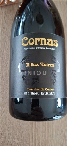 Thung lũng Rhône Cornas Domaine Coulet Billes Noires 2021