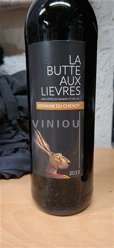 Wallonie Côtes de Sambre et Meuse Domaine Chenoy La Butte aux Lièvres 2013