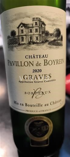 Bordeaux Graves Château Pavillon de Boyrein 2020