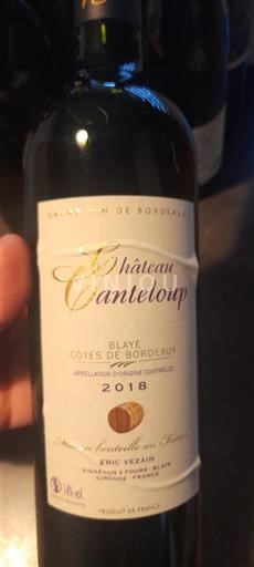 Bordeaux Blaye-côtes-de-bordeaux Château Canteloup 2018