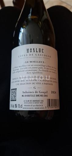 Sudoeste Côtes de Gascogne Monluc Aubaines de Goupil 2024