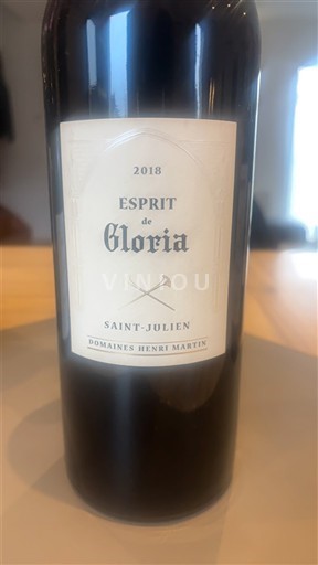 Bordeaux Saint-Julien Domaine Domaines Henri Martin Esprit de Gloria 2018