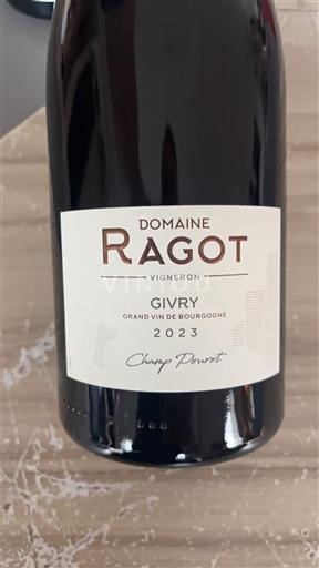 Burgundy Givry Domaine Ragot Champ Pourot 2023