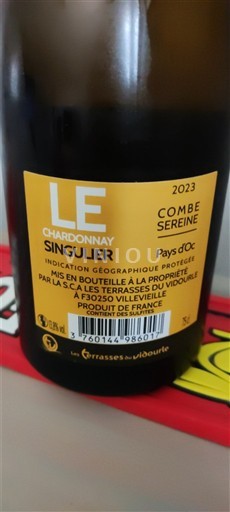 Languedoc und Roussillon Pays d'Oc Les Terrasses du Vidourle Le Singulier Combe Sereine 2023