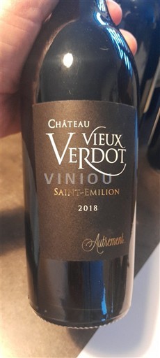 Bordeaux Saint-Émilion Château Vieux Verdot Authentic 2018