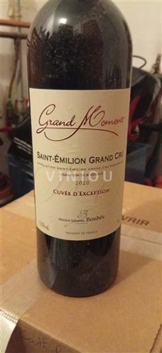 Bordeaux Saint-Émilion Grand Cru Grand Cru Grand Moment d'Exception 2020