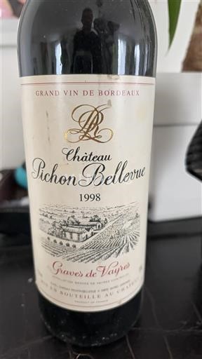 Bordeaux Graves-de-Vayres Château Pichon Bellevue 1998