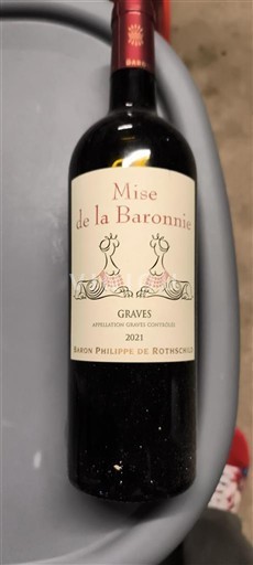 Bordéus Graves Baron Philippe de Rothschild Mise de la Baronnerie 2021