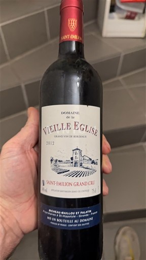 Bordeaux Saint-Émilion Grand Cru Grand Cru Domaine La Vieille Eglise 2012