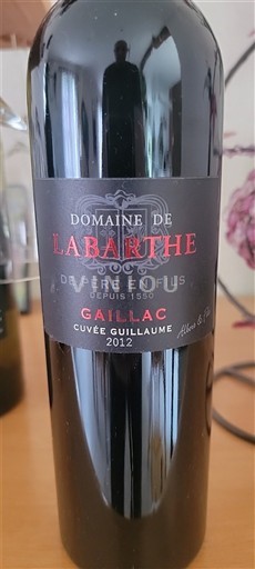 Sud-Ouest Gaillac Domaine Labarthe Guillaume 2012