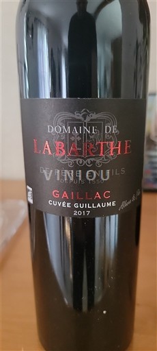 Sud-Ouest Gaillac Domaine Labarthe Guillaume 2017