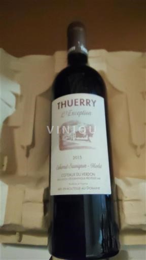 Provence, hạ lưu Rhône, Corse Coteaux du Verdon Château Thuerry L'Exception 2015